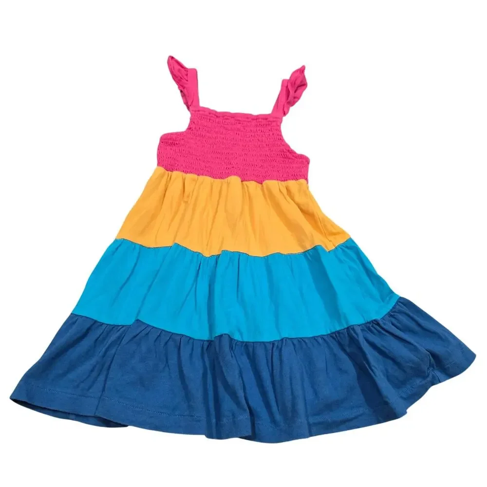 Toddler Girl's Tucker + Tate Colorful Striped Smock Top Tank Dress | Size 3